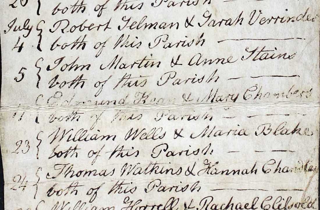 Kean's marriage registration