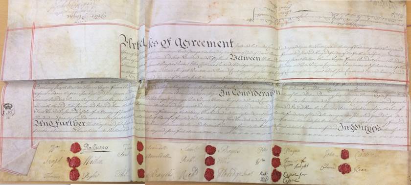 Articles of agreement to erect a new aisle on the north side of the church, 27th February 1759