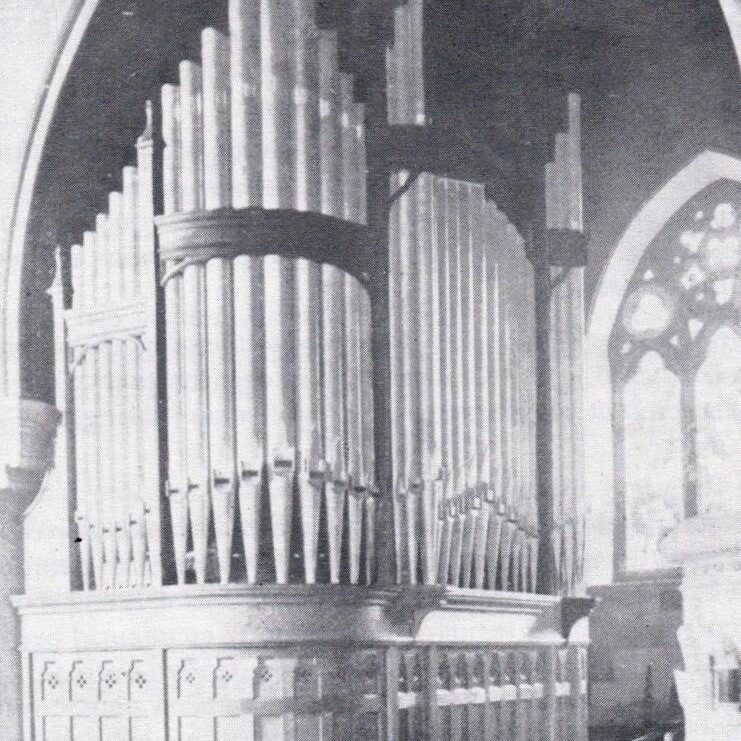 Alfred T Ford's photograph of the new church organ in 1906